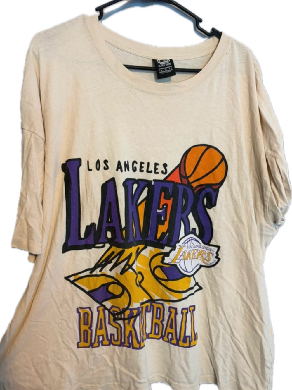 Retro Lakers Basketball T Shirt Womens 1x